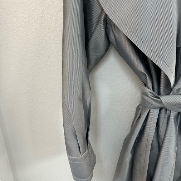 Ellen Tracy Women's Silver Trench Coat - Picture 7 of 13